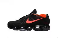 nike air vapormax flyknit fashion sneakers mid red black